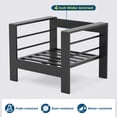 thumbnail image 6 of Garvee Aluminum Outdoor Sofa Conversation Sets, 5 Piece, Rust Resistant, Black & Blue, 6 of 7