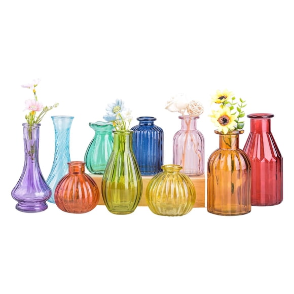 Bud Vases Eleganttime Bud Jarrones para flores, juego de 10