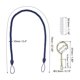 thumbnail image 2 of Cuerdas para cortinas Uxcell, paquete de 4, cuerdas trenzadas para cortinas con ganchos de tornillo y pernos, azul marino, 2 of 7