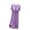 Purple, variant on Ohufall Nightgown for Women Built in Bra Short Sleeve V Neck Soft Nightgown Casual Sleepwear Dress