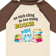 thumbnail image 4 of Inktastic No Such Thing as Too Many Books with Cute Owl Boys or Girls Long Sleeve Baby Bodysuit, 4 of 5