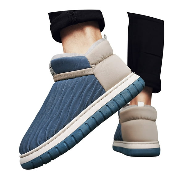 Men's Slippers Comfortable Thick Sole Warm Footwear for Autumn and Winter Fashionable Couple Design
