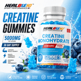 thumbnail image 2 of Healblend Sport Performance Creatine Monohydrate Gummies, Muscle Growth, Strength & Endurance Support Blueberry Flavor, 5000mg, 60 Count, 2 of 10