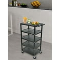 thumbnail image 2 of LUXOR BC50-B Structural Foam Plastic Utility Cart with Five Flat-Shelves Each with .25" Retaining Lip, 300 Lbs. Capacity, Black, 2 of 4