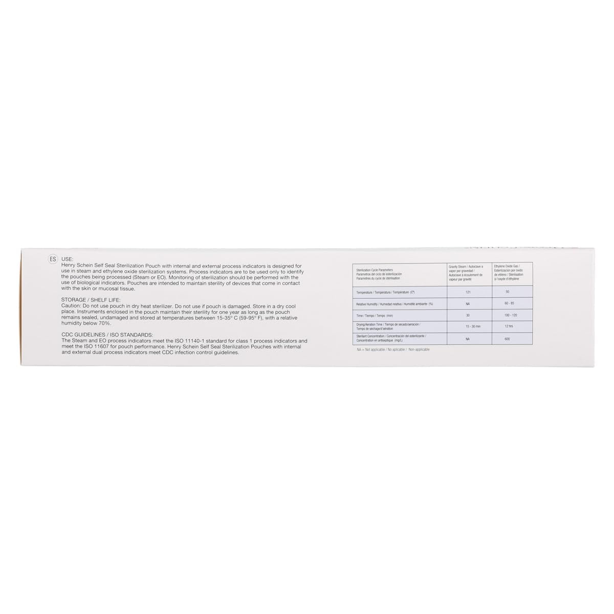 Henry Schein Self-Sealing Sterilization Pouches, Built In Color Change Guide 200/Bx, 4 Boxes, 800 Counts