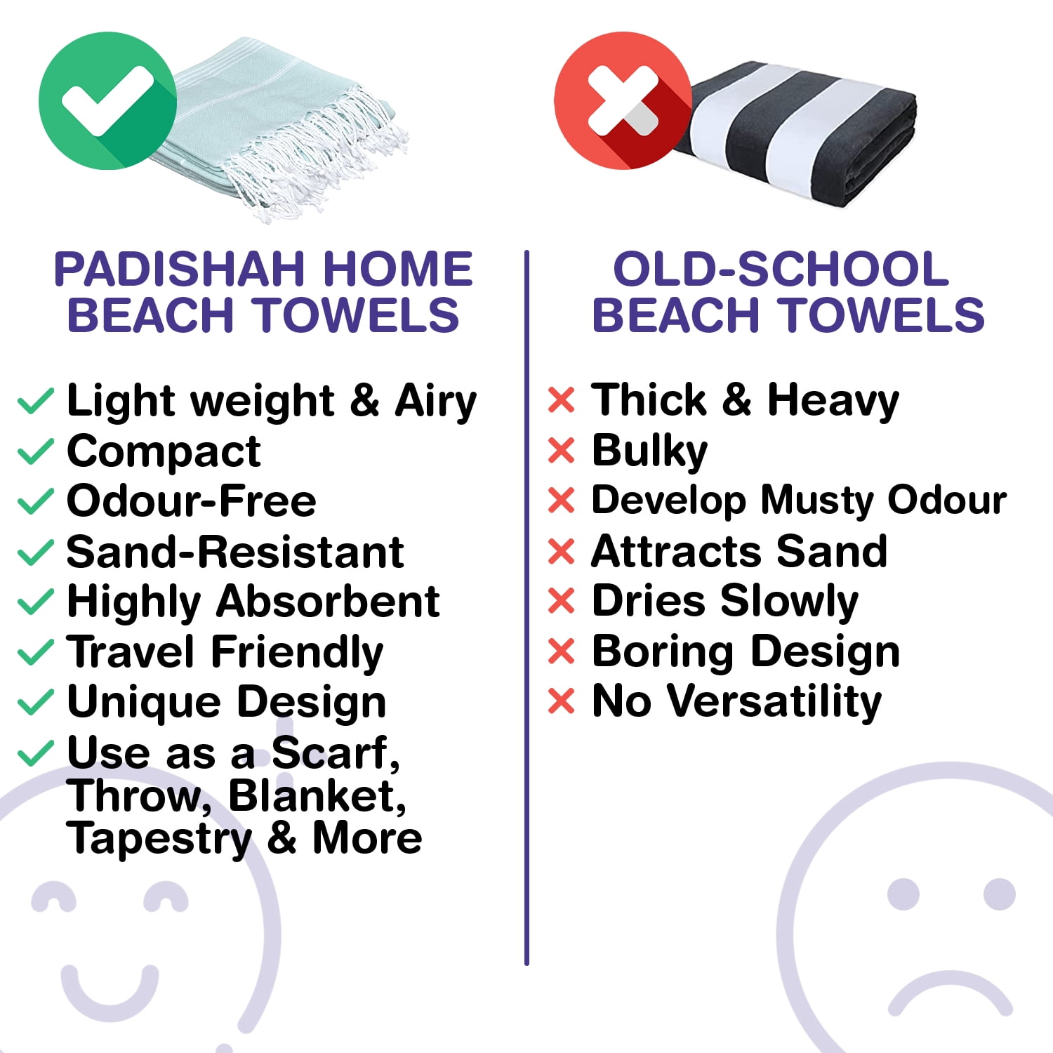 PADISHAHHOME Turkish Beach Towels, Bulk Case of 24 | Oversized, Quick Dry, Sand Free | 100% Cotton, Large 38x71" Towels for Beach, Pool, Travel | Ultra-Soft, Compact, Absorbent | Aquamarine