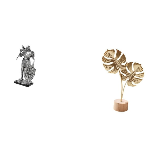 Figura de escritorio,Estatua de caballero,estatuilla,escultura,artesanía,decoración de escritorio,Escultura de hojas,Estatua de hoja de metal Escultura de hoja Decoración del hogar,Figura de