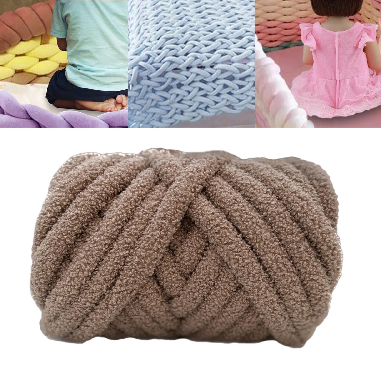 perfeclan Chunky Wool Yarn, Arm Knitting Yarn, Lightweight DIY Hand Knitting, Bulky Yarn, Heavy Yarn for Crafts, Bed, Fence, Hats, Tapestry, Sweater Dark Khaki