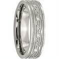 thumbnail image 4 of Primal Steel Stainless Steel Brushed Celtic Laser Etched 6mm Flat Band, 4 of 9