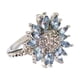thumbnail image 4 of Anillos para mujer, regalos para mujer, anillo de joyería de moda con diamantes y girasol azul para mujer., 4 of 5