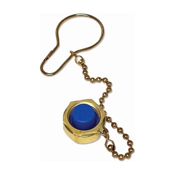 Manifold One-Piece Dust Cap Assembly, Cap, Brass, Argon, Nitrogen, Helium