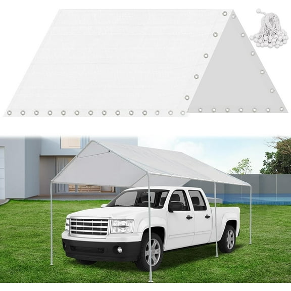 10' X 20' Heavy Duty Carport Canopy Garage Tent, Only Steel Car Shelter Party te