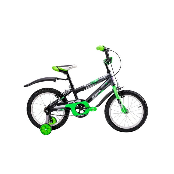 Bicicleta Infantil De 16 Pulgadas - Cuadro De Acero, Con Ruedas Estabilizadoras Y Guardabarros, Para Niños De 5 A 8 Años