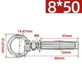 thumbnail image 1 of 304 Stainless Steel Expansion Bolts With Rings Wall Anchors Eye Screws 6/8/10mm, 1 of 6