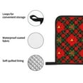 thumbnail image 4 of Fotbe Christmas Plaid Flower for 4Pcs Oven Mitts and Pot Holders, 500℉ Heat Resistant Oven Mitts , Non-Slip Silicone Surface Safe for Baking, Cooking, BBQ, 4 of 6