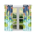 thumbnail image 2 of MKHERT Eating Flowers Window Curtain Kitchen Curtains Window Treatments 26x39 inch,Set of 2, 2 of 3