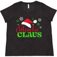 thumbnail image 3 of Inktastic Auntie Claus with Christmas Santa Hat and Snowflakes Women's Plus Size T-Shirt, 3 of 5