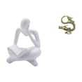 thumbnail image 1 of Figura de lector abstracto,Estatua de pensador abstracto,arte,manualidades,decoraciones,Figuras humanas decorativas para oficina,objetos coleccionables,Escultura china,Minifigura china de, 1 of 8