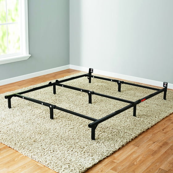Mainstays 7\u0026quot; Adjustable Metal Bed Frame, Easy NoTools Assembly, Twin\/Full\/Queen  Walmart.com