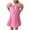 Pink, variant on CHEEREAM Girls Polo Dress Puff Short Sleeve Heart Print School Uniform Summer Casual A-Line Dresses for 12Months-8Years Beige 2 Years