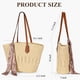 thumbnail image 3 of Bolsa de playa Trifabricy, grande, tejida en paja, para mujer, 3 of 8
