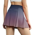 thumbnail image 3 of cllios Women's Summer Pleated Tennis Skirts Athletic Stretchy Short Yoga Fake Two Piece Trouser Skirt Shorts for Women 2023, 3 of 6