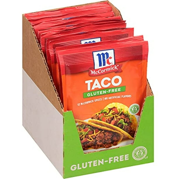 Mccormick Gluten Free Taco Seasoning Mix, 1.25 Oz (Pack Of 12)