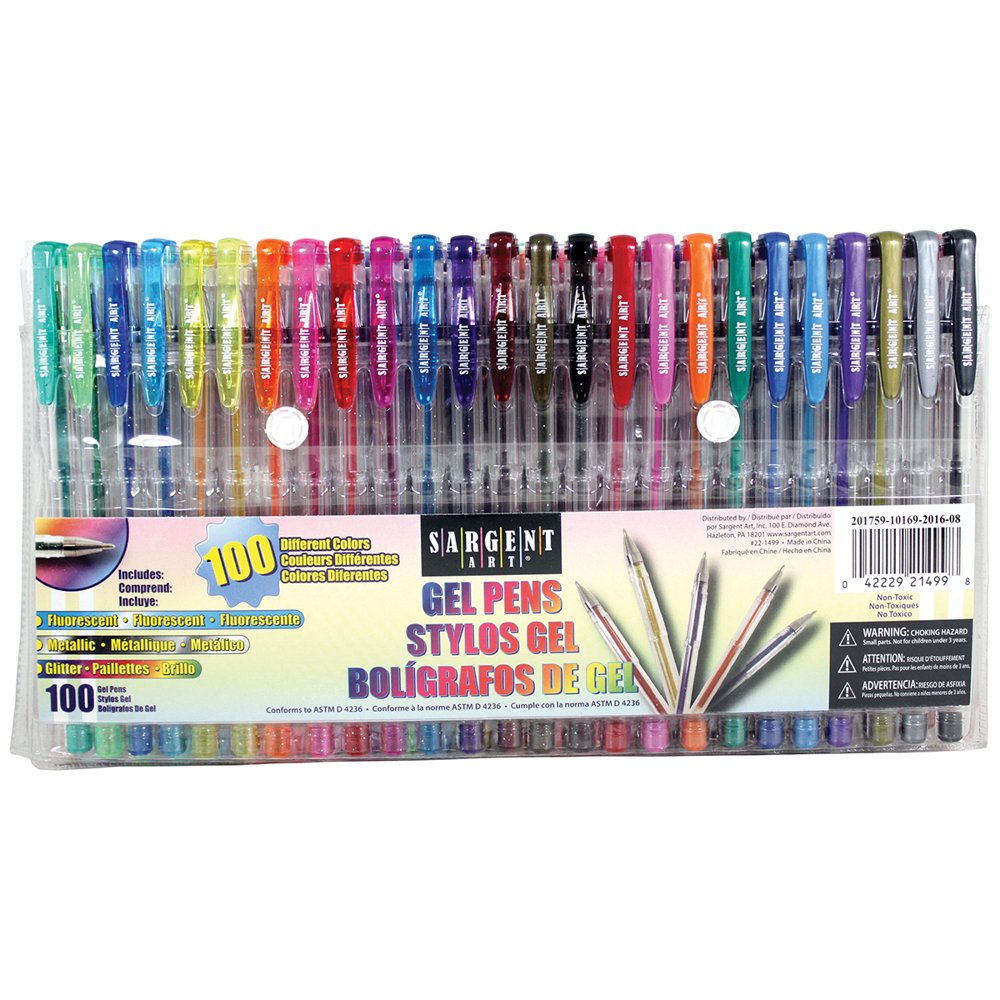Sargent Art Gel Pen Set 100/PkgAssorted