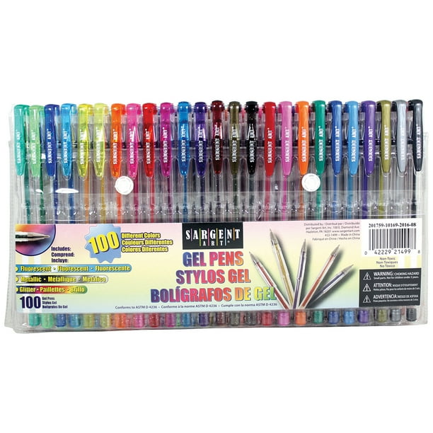 Sargent Art Gel Pen Set 100/PkgAssorted
