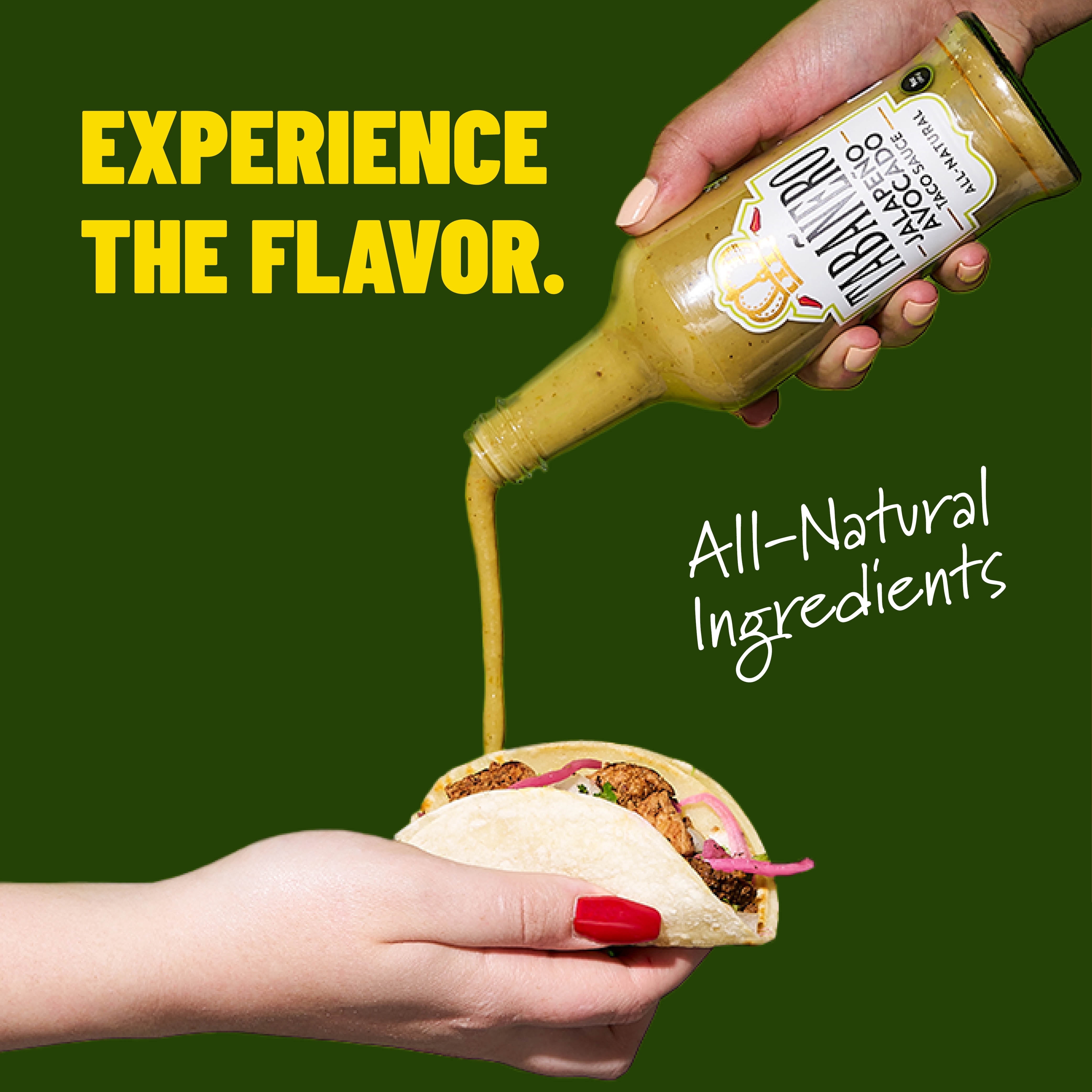 (3 pack) Tabanero Jalapeno Avocado Taco Sauce - 9 oz Glass Bottle