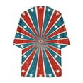 thumbnail image 6 of UVEASISHA American Flag Kimono for Women 4th of July 3/4 Sleeve Cardigans Summer Open Front Casual Beach Coverups Independence Day Print Cardigan Jackets Multicolor 3XL, 6 of 6