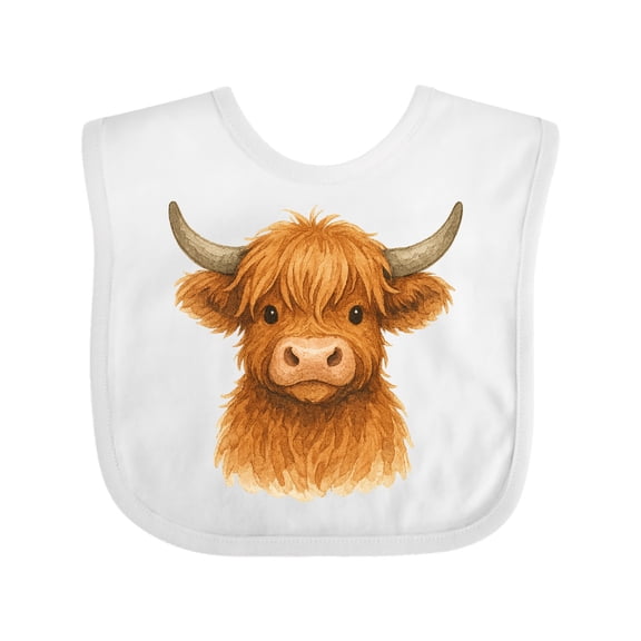 Inktastic Highland Cow Boys or Girls Baby Bib