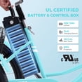 thumbnail image 5 of 26" 7 Speed Front Suspension Fork Dual Chain Electric Tricycle 350W 3 Wheel Bike with 48V 13Ah Battery UL 2271 Aqua, 5 of 14