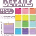 thumbnail image 2 of Inspirational Sticky Notes 24 Pcs with Lined Design Appreciation Quotes, 2 of 6