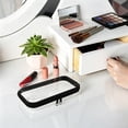 thumbnail image 6 of Hard Shell Clear Zipper Case Black Organizer Box Storage Case Clear Pencil Case Multi Use Travel Makeup Stationery Organizer Case, 6 of 7