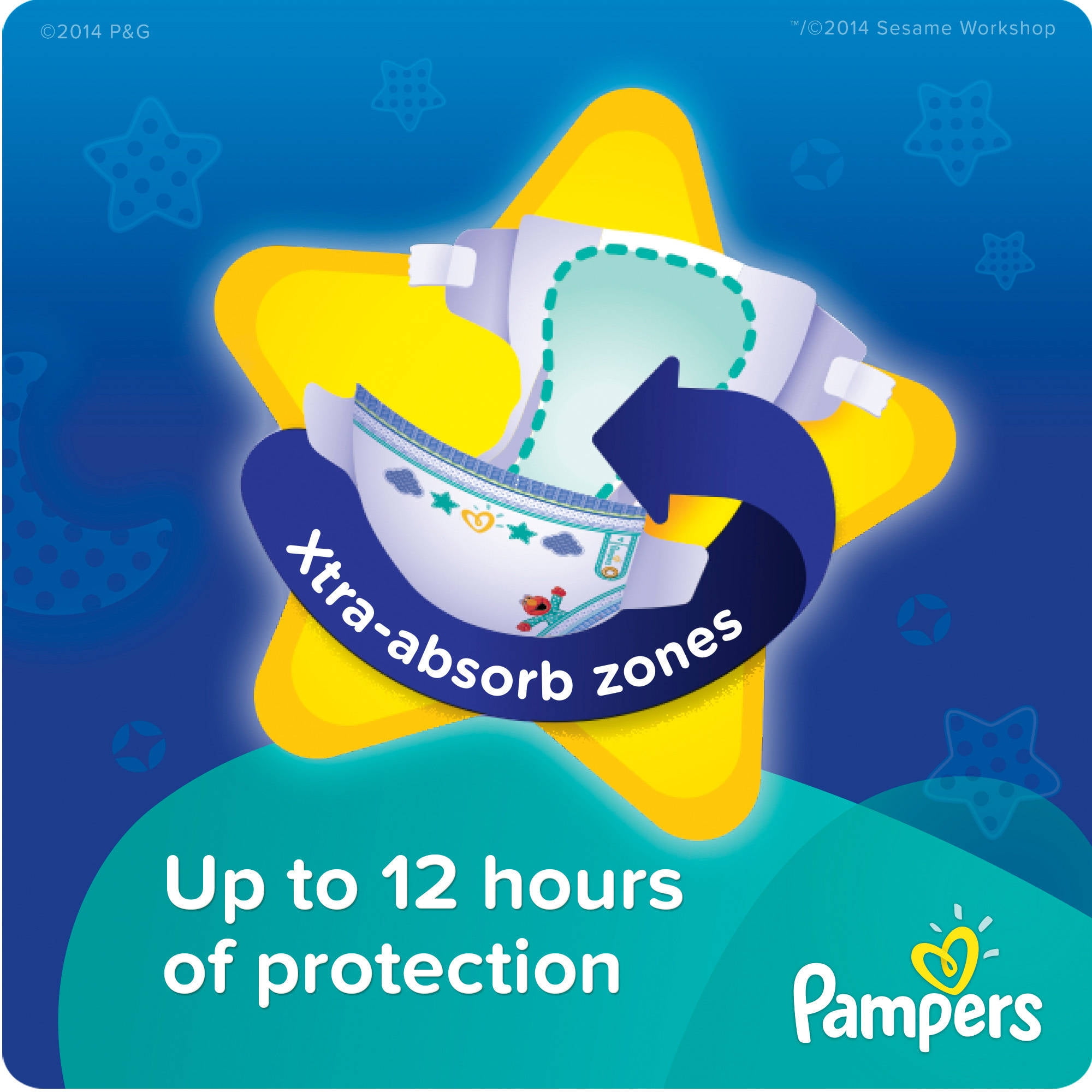 Pampers Extra Protection Diapers, Size 6, 54 ct