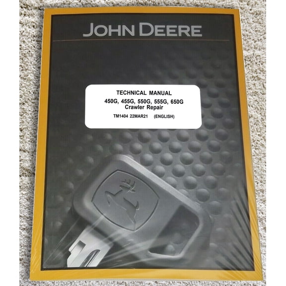 John Deere 450G, 455G, 550G, 555G, 650G Crawler Dozer   Service Manual - Part Number # TM1404