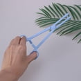 thumbnail image 3 of Blue Plastic Reptile Poop Scooper Cleaning Tool for Tortoise Lizard Hamster Bird with Strong Springs 2pcs, 3 of 8
