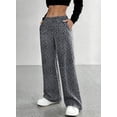 thumbnail image 3 of DOKOTOO Womens Leopard Print Pants Casual Elastic Waist Wide Leg Pants Loose Lounge Trousers with Pockets, 3 of 9