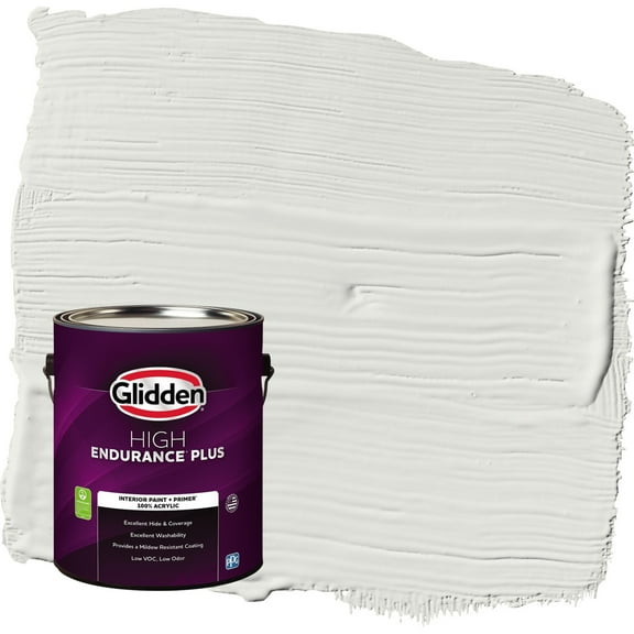 Glidden HEP Tundra Frost / Grey Eggshell Interior Paint with Primer, 1 Gallon