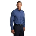thumbnail image 4 of Port Authority Tall Tattersall Easy Care Shirt-3XLT (Navy/ White), 4 of 5