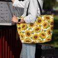 thumbnail image 4 of Wukai Sunflowers Print Zipper Bag,large Beach Tote Bag,Waterproof Sandproof Bag,Grocery and Picnic Tote Travel Bag, 4 of 5