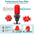thumbnail image 3 of SUNMON Mic Windscreen for HyperX QuadCast Microphone, Professional Hyperx QuadCast Pop Filter, Foam Mic Covers Improve Recording Quality, 3 of 7