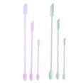 thumbnail image 1 of Espátula de maquillaje de 6 piezas, juego de espátulas de silicona, mini espátula pequeña para alimentos, espátula de belleza, pequeño raspador para tarro de loción, 1 of 6