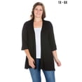 thumbnail image 6 of Plus Size Open Front Elbow Sleeve Cardigan, 6 of 11