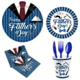thumbnail image 4 of New Father's Day theme party decoration supplies - disposable paper plates, paper towels, cups, tablecloths. Decorations for men's gatherings. 16-person serving., 4 of 10