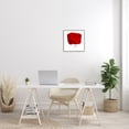 thumbnail image 2 of Nerudo Rose Abstract Interpretation Modern Red Floral Botanical & Floral Framed Art Print Wall Art, 17x17, 2 of 8