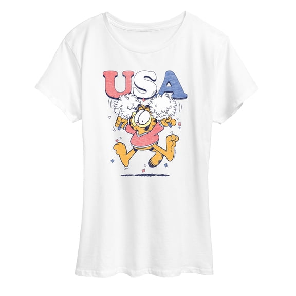 Garfield - USA Cheer - Women's Short Sleeve Graphic T-Shirt