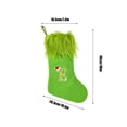 thumbnail image 3 of Christmas Decorations Indoor Outdoor, Christmas Holiday Supplies Christmas Socks Gifts Socks Venue Decoration Large Knitted Green Hairy Christmas Alphabet Socks, on Sale Clearance!, 3 of 6
