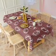 thumbnail image 2 of Maroon Footballs Pattern Rectangle Tablecloth 60"x102",Waterproof Polyester Rectangle Table Cloth, Wipeable Spillproof Polyester Tablecloth for Dining, Camping, Indoor and Outdoor, 2 of 6